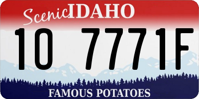 ID license plate 1O7771F