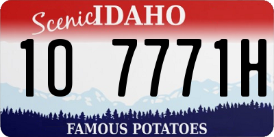 ID license plate 1O7771H