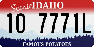 ID license plate 1O7771L