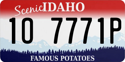 ID license plate 1O7771P