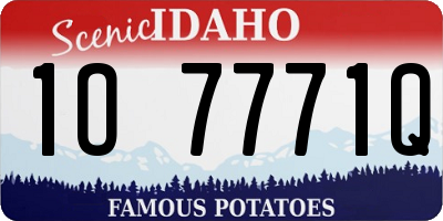 ID license plate 1O7771Q