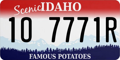 ID license plate 1O7771R