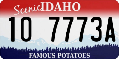 ID license plate 1O7773A