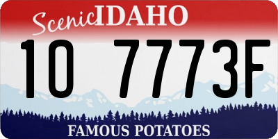 ID license plate 1O7773F