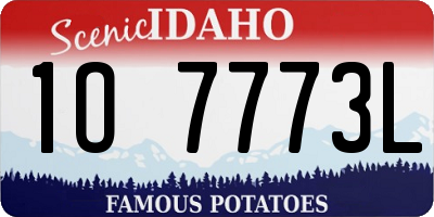 ID license plate 1O7773L