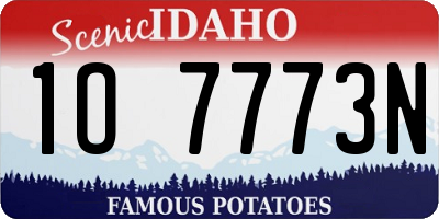 ID license plate 1O7773N