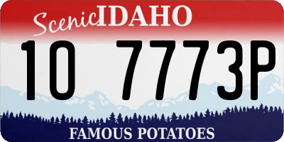 ID license plate 1O7773P