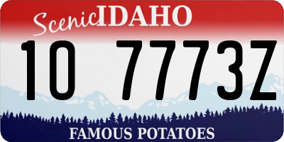ID license plate 1O7773Z