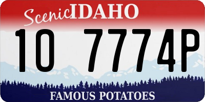 ID license plate 1O7774P