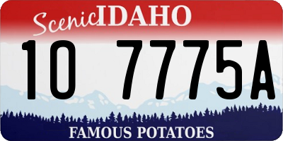 ID license plate 1O7775A