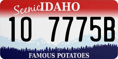 ID license plate 1O7775B