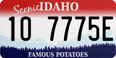 ID license plate 1O7775E