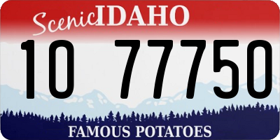ID license plate 1O7775O