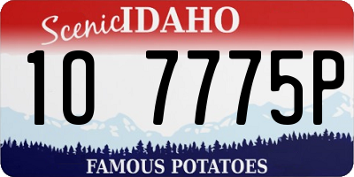 ID license plate 1O7775P