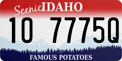 ID license plate 1O7775Q
