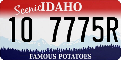 ID license plate 1O7775R