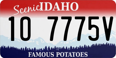 ID license plate 1O7775V