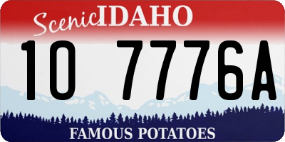ID license plate 1O7776A