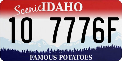 ID license plate 1O7776F