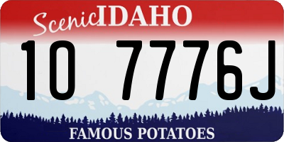 ID license plate 1O7776J
