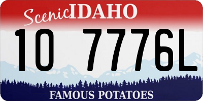 ID license plate 1O7776L