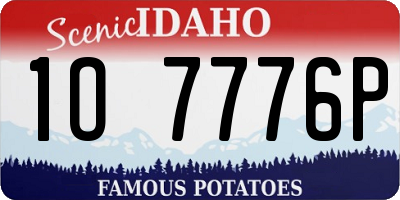 ID license plate 1O7776P