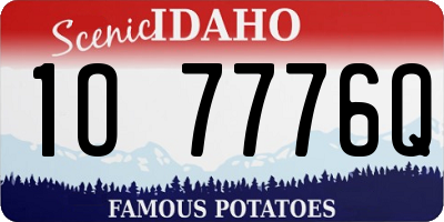 ID license plate 1O7776Q
