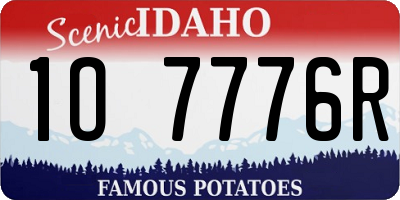 ID license plate 1O7776R