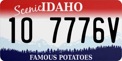 ID license plate 1O7776V