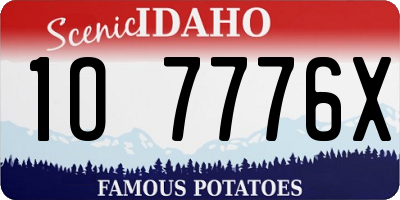 ID license plate 1O7776X