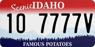 ID license plate 1O7777V