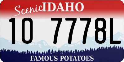 ID license plate 1O7778L