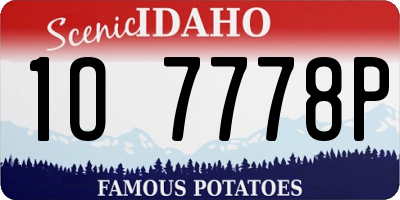 ID license plate 1O7778P