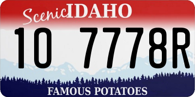 ID license plate 1O7778R