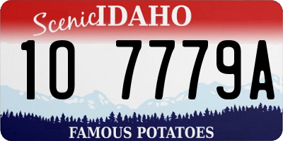 ID license plate 1O7779A