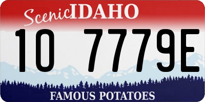 ID license plate 1O7779E