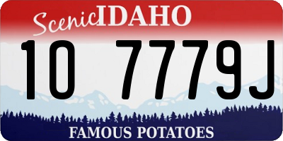 ID license plate 1O7779J