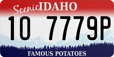 ID license plate 1O7779P