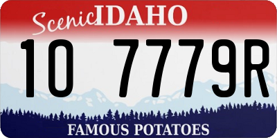 ID license plate 1O7779R