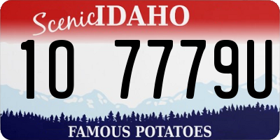 ID license plate 1O7779U