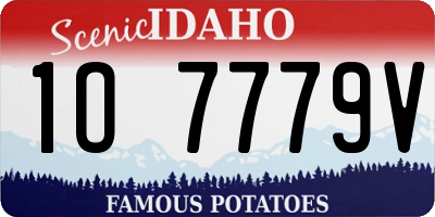 ID license plate 1O7779V