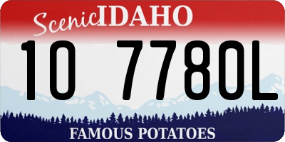 ID license plate 1O7780L