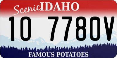 ID license plate 1O7780V