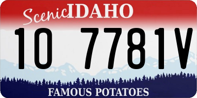 ID license plate 1O7781V