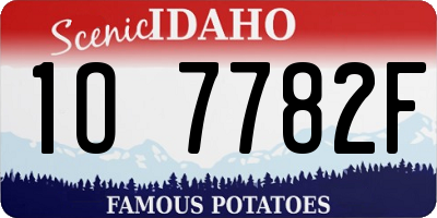 ID license plate 1O7782F