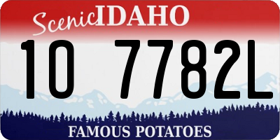 ID license plate 1O7782L