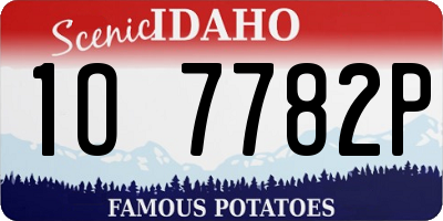 ID license plate 1O7782P