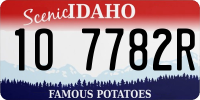ID license plate 1O7782R