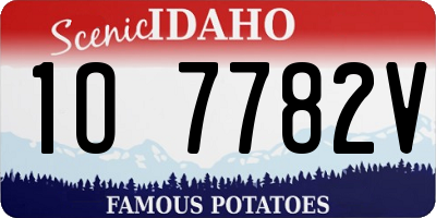 ID license plate 1O7782V