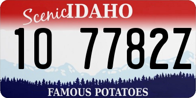 ID license plate 1O7782Z